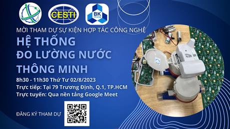 Mời tham gia sự kiện Hợp tác công nghệ với chủ đề “Hệ thống đo lường nước thông minh”